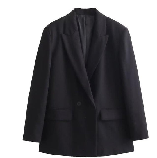 Damen Doppelreihiger Boxy-Blazer mit kastiger Silhouette und Reverskragen Nord Taschen