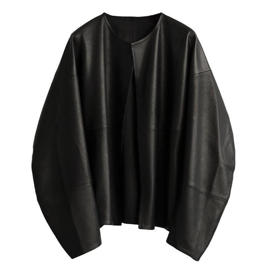 Damen Oversized Lederjacke Nord Taschen