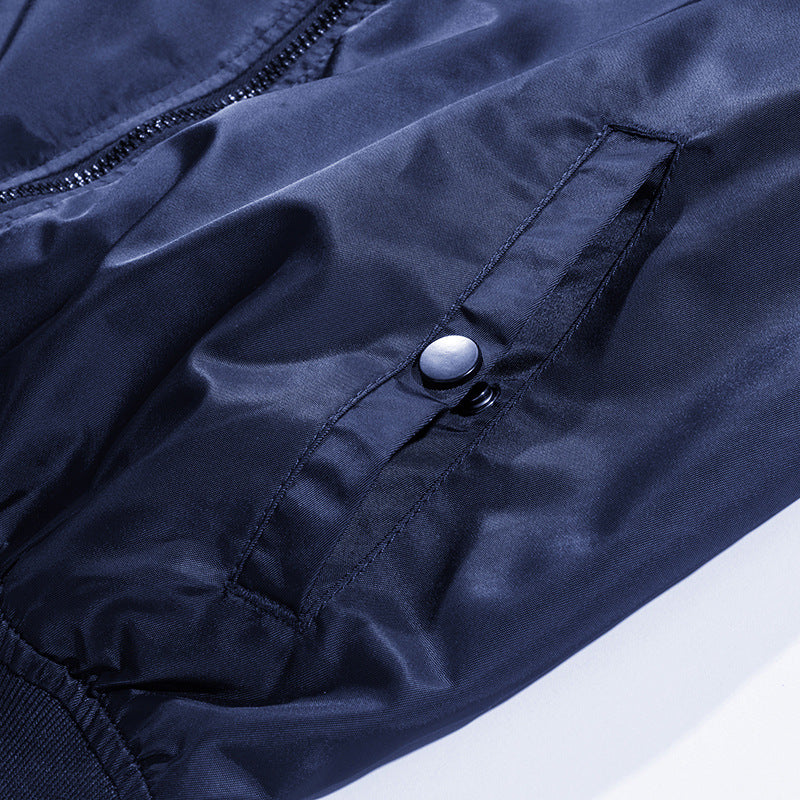 Herren Wind- und Wasserabweisende Nylon-Bomberjacke mit Rippbündchen und Ärmeltasche Nord Taschen