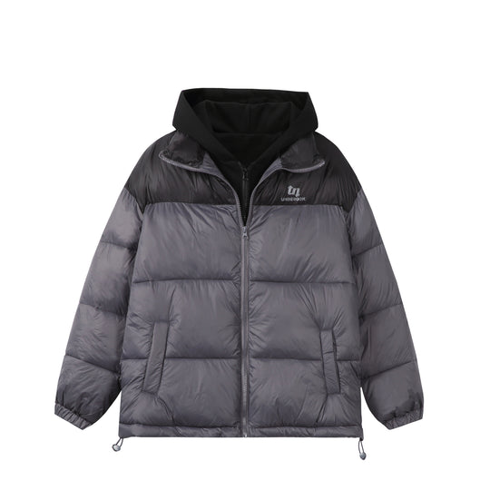 Unisex Kurz geschnittene High‑Loft Pufferjacke mit innenliegender Kapuze und Tunnelzugsaum Nord Taschen