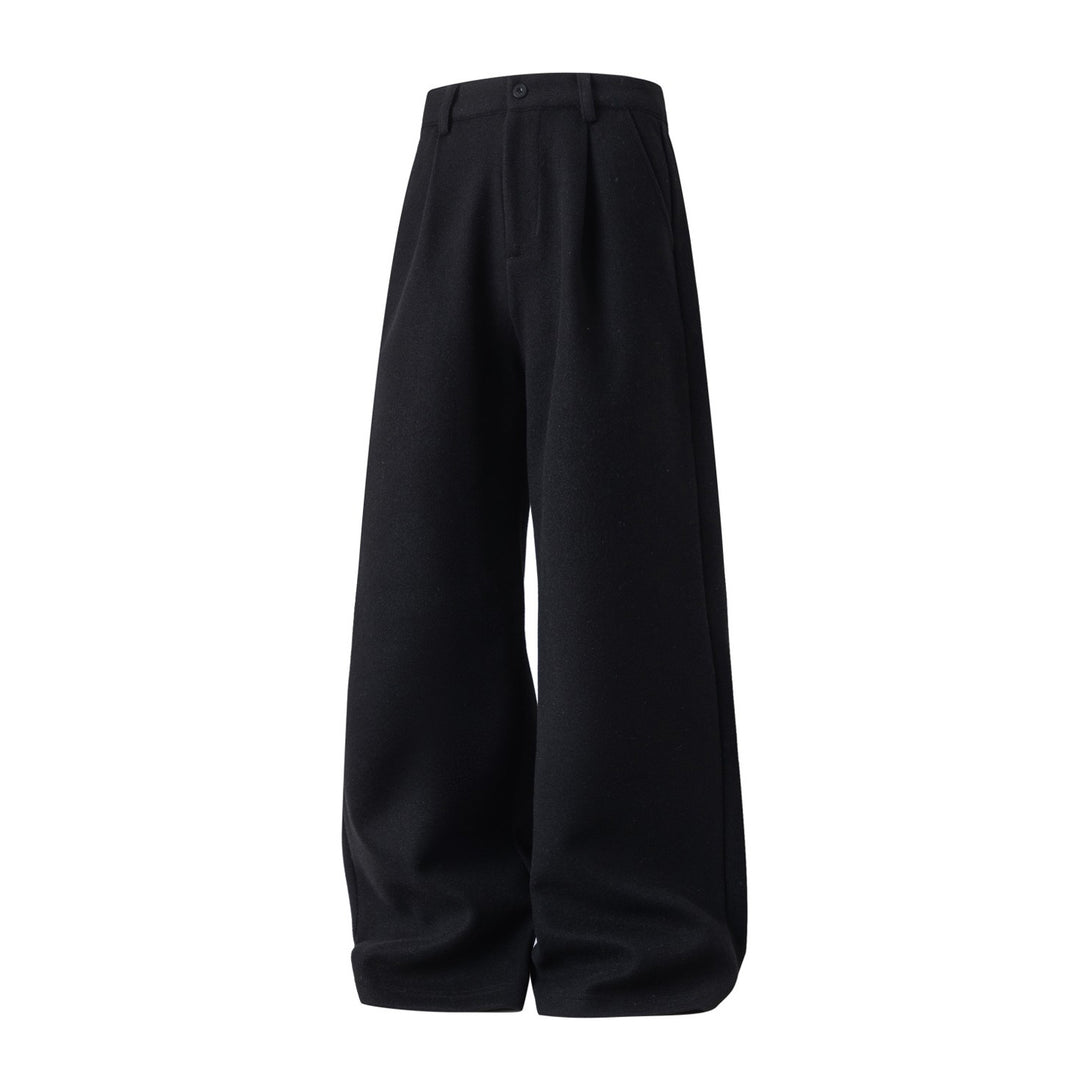 Damen Hochgeschnittene Ballonhose aus Wollmix mit Bundfalten und weiter Silhouette Nord Taschen