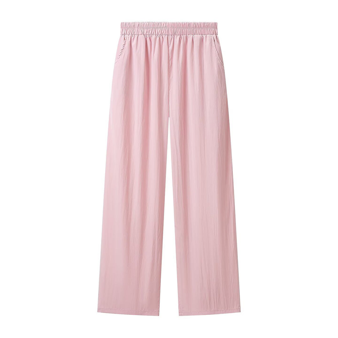 Damen Dreiteiliges Relax-Loungewear-Set mit Stehkragen, elastischer Highwaist-Hose und Wickelrock Nord Taschen