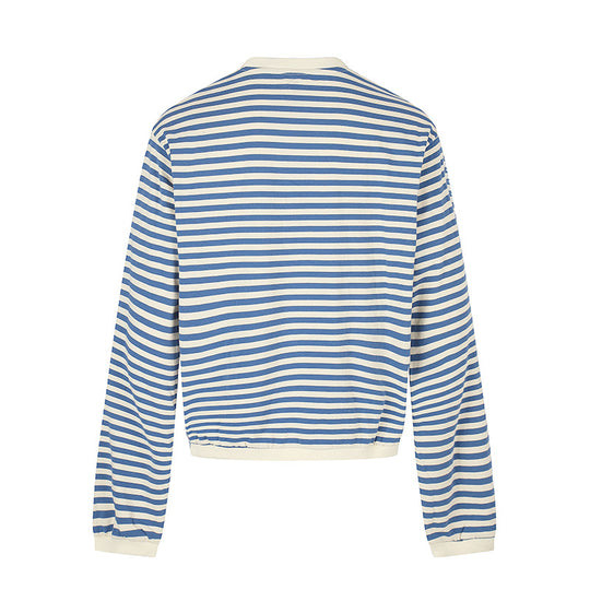 Damen Gestreiftes Sweatshirt mit maritimen Knotenapplikationen Nord Taschen