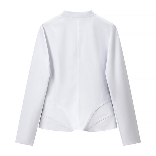 Damen Taillierte Kurzjacke mit Stehkragen und konturierenden Abnähern Nord Taschen