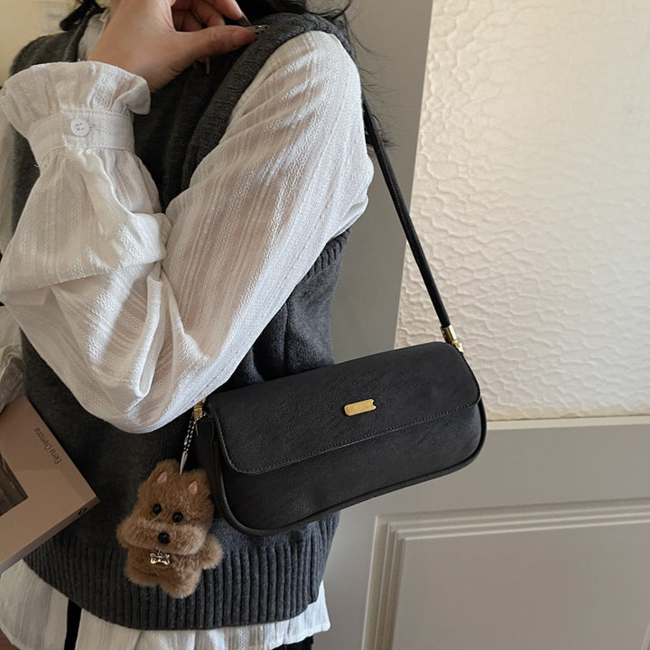 Damen elegante Umhängetasche mit charmantem Teddy-Anhänger Nord Taschen