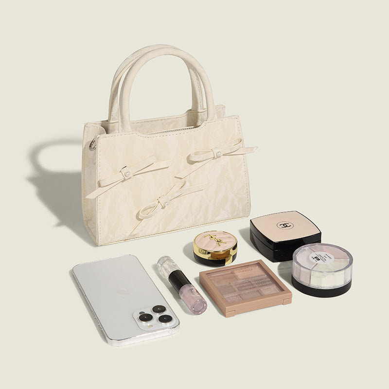 Damen Handtasche mit filigranem Schleifenakzent und strukturiertem Obermaterial Nord Taschen