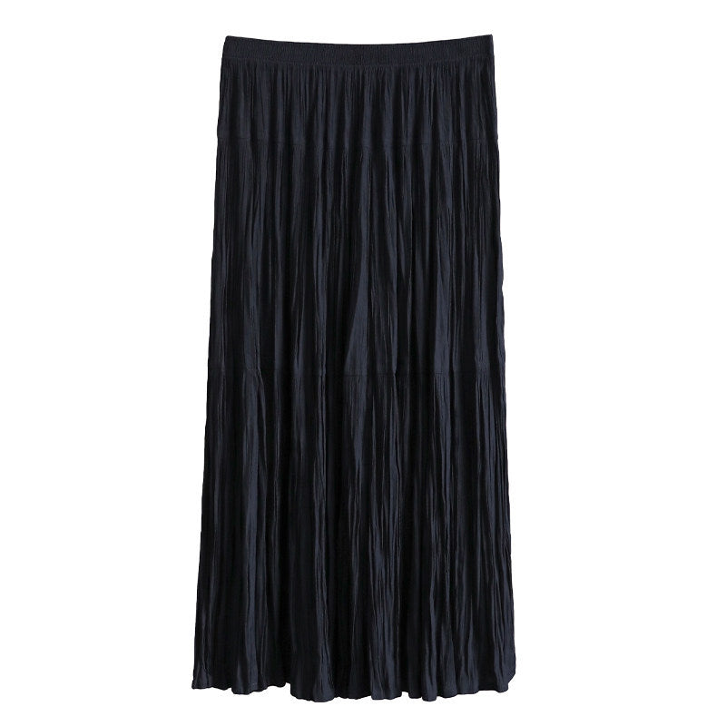 Damen Eleganter Faltenrock mit hohem Bund und fließendem Stoff Nord Taschen