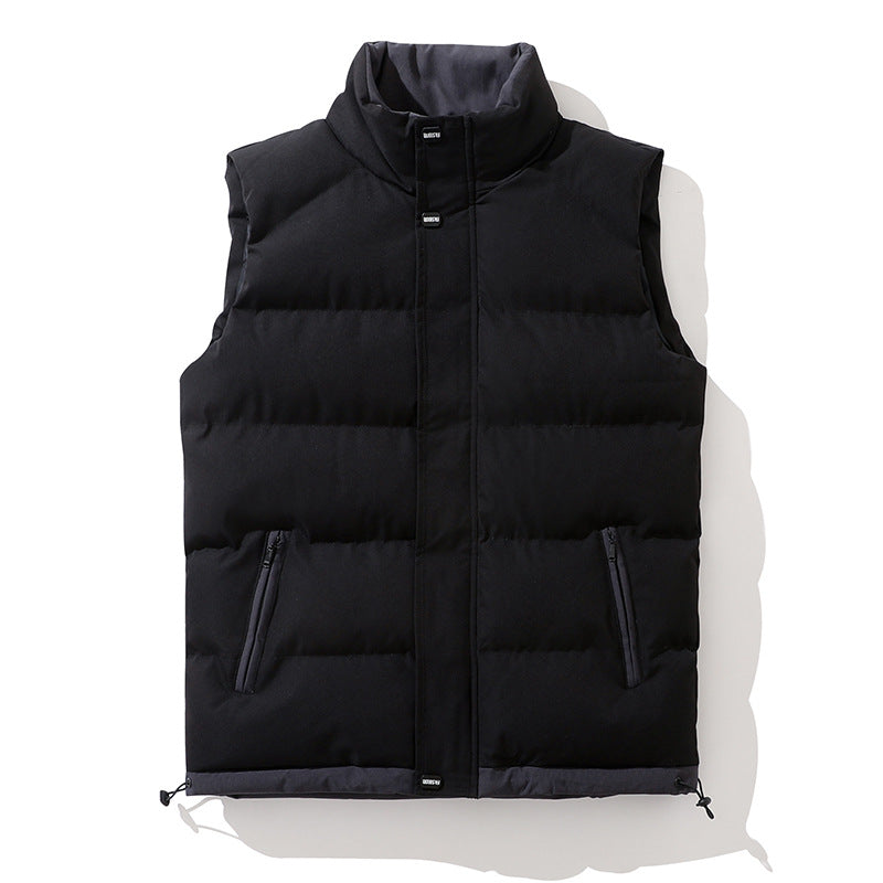 Herren Gepolsterte Thermo-Steppweste mit Stehkragen und Kordelzug Nord Taschen