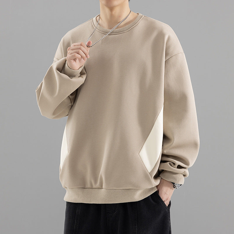Herren Oversized Sweatshirt mit kontrastierenden Seitentaschen und weichem Fleecefutter Nord Taschen