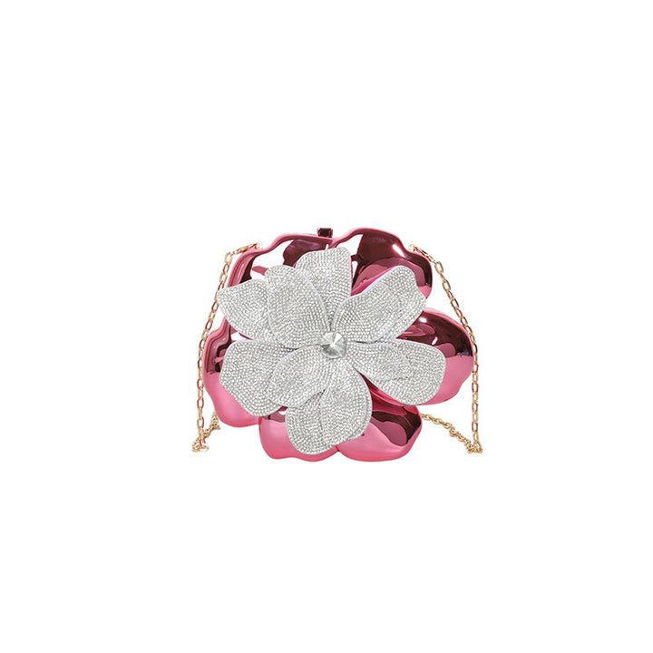 Damen Clutch mit floralem Design und glamourösem Glitzereffekt Nord Taschen
