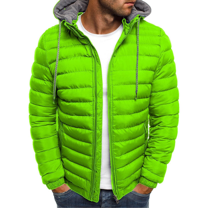 Herren Leichte Steppjacke mit abnehmbarer Kapuze