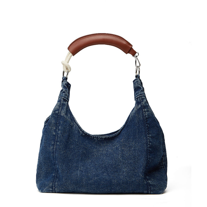 Damen Hobo-Tasche aus hochwertigem Denim mit eleganter Lederverstärkung Nord Taschen