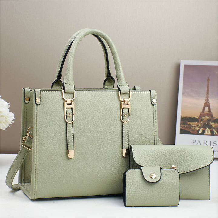 Damen elegante Kunstledertasche mit abnehmbarem Portemonnaie Nord Taschen