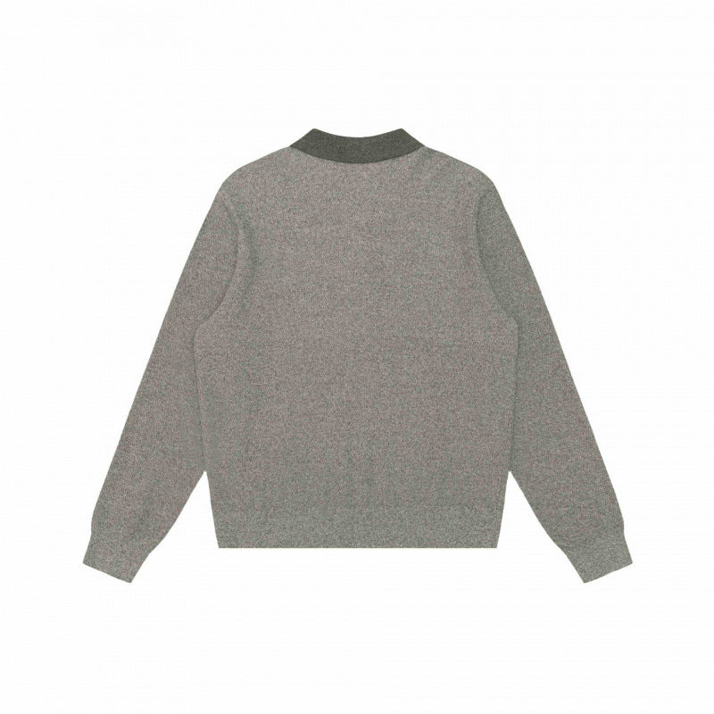 Unisex Feinstrick-Polopullover mit Henley-Knopfleiste und gerippten Bündchen Nord Taschen