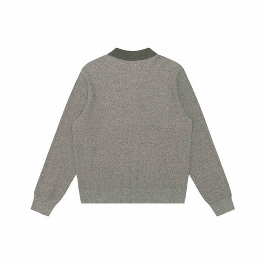 Unisex Feinstrick-Polopullover mit Henley-Knopfleiste und gerippten Bündchen Nord Taschen