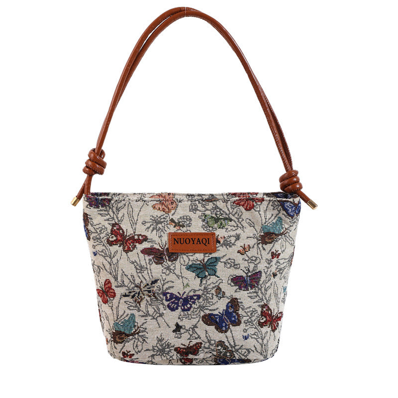 Damen Umhängetasche mit buntem Schmetterlingsdesign Nord Taschen