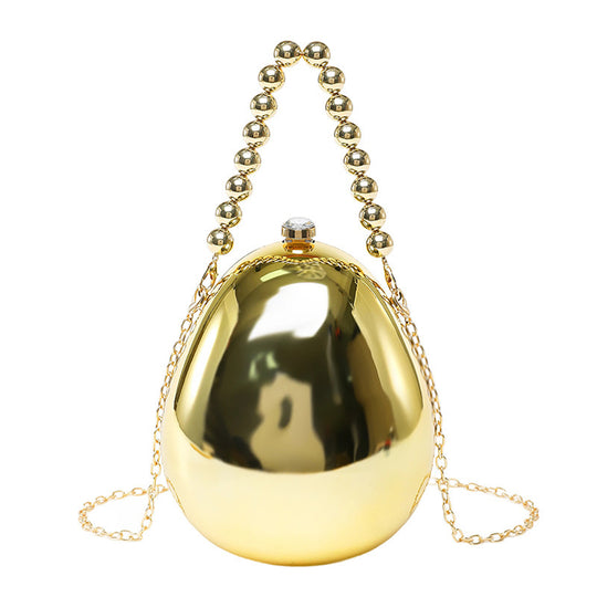 Damen Clutch im Eier-Design mit Perlenakzent Nord Taschen
