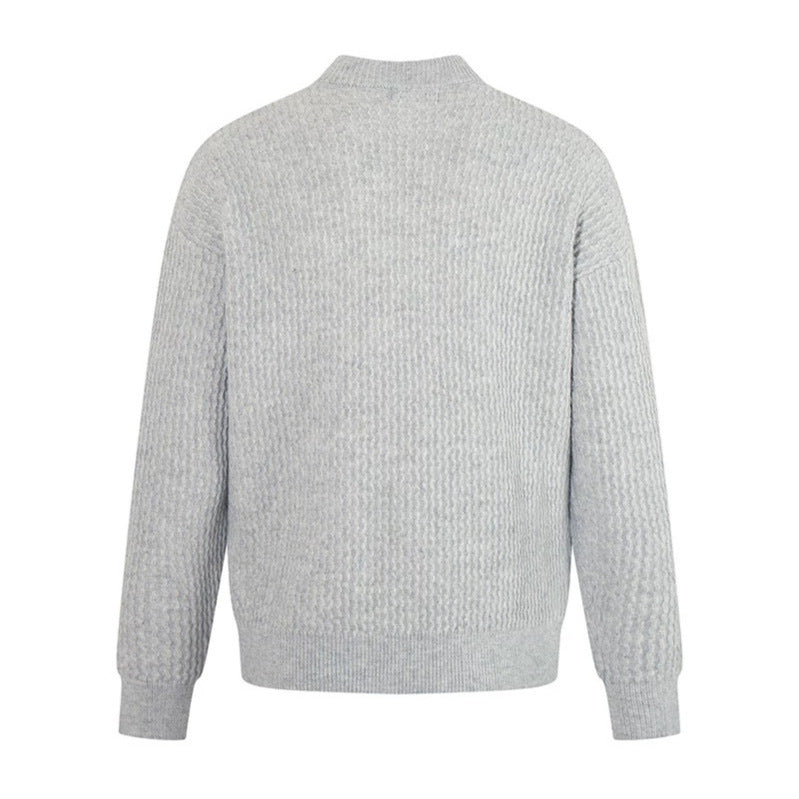 Herren Feinstrick-Pullover mit Strukturstrick und schmalem Stehkragen Nord Taschen