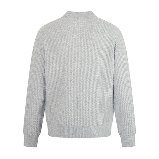 Herren Feinstrick-Pullover mit Strukturstrick und schmalem Stehkragen Nord Taschen