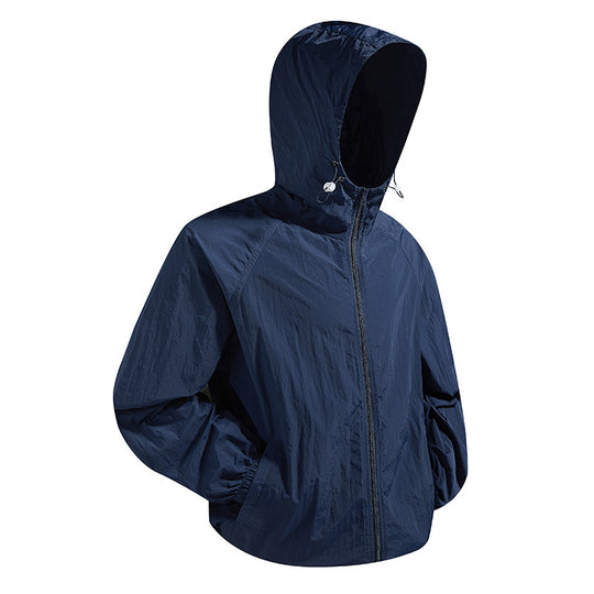 Unisex Leichte packbare Kapuzen‑Windjacke mit wasserabweisender Ripstop‑Hülle und verstellbarer Kapuze Nord Taschen
