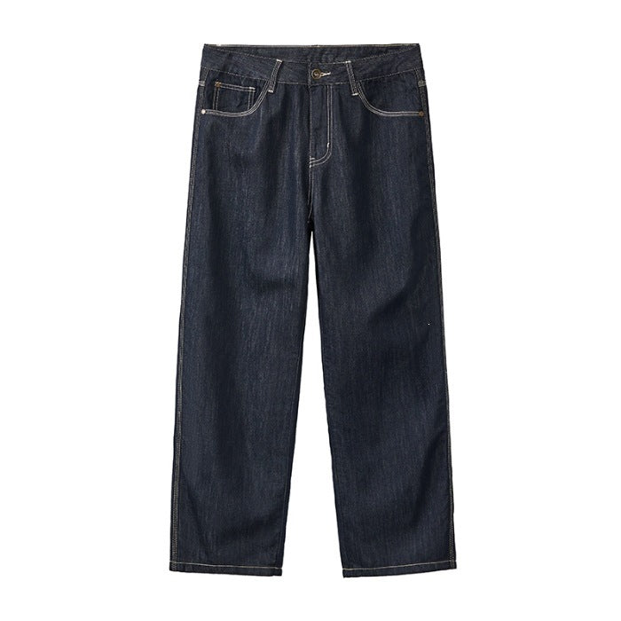 Herren Bequeme und lässige Weit geschnittene Denim-Hose Nord Taschen