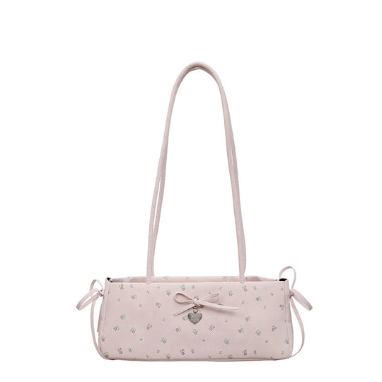 Damen Handtasche mit verspieltem Blumendruck und eleganter Schleifenverzierung Nord Taschen