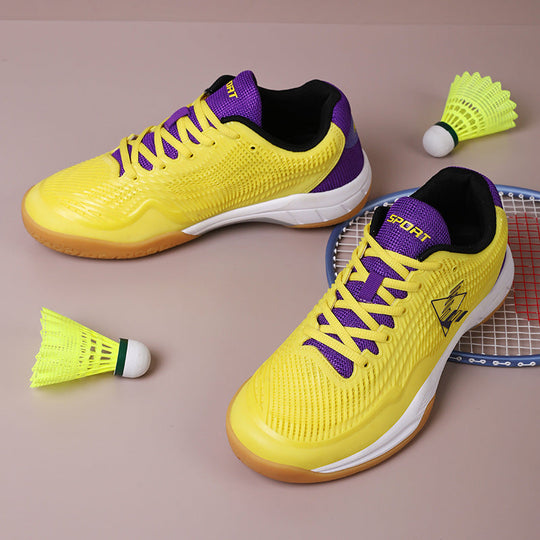 Damen Sportliche Badmintonschuhe mit rutschfester Sohle und atmungsaktiven Mesh-Einsätzen