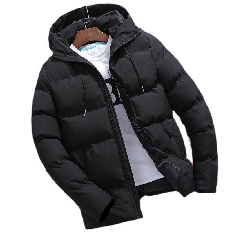 Herren wattierte Kapuzen-Winterjacke mit wasserabweisender Außenhülle und gesteppter Isolierung Nord Taschen