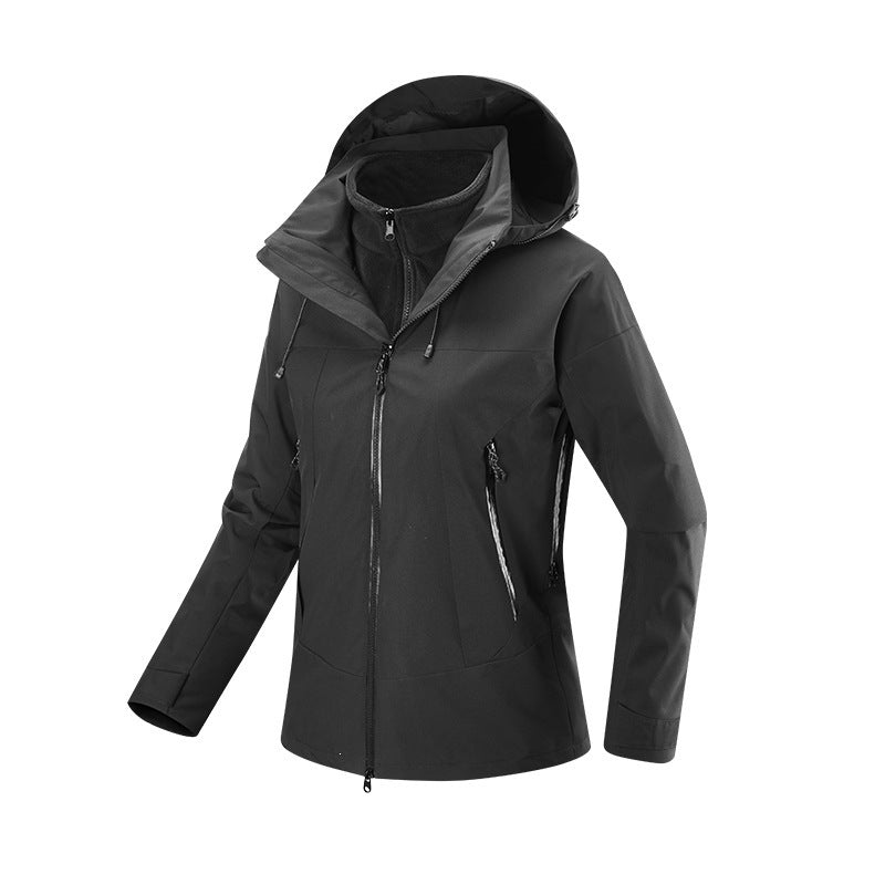 Damen Wetterfeste Urban-Trekkingjacke mit Thermo-Fleece-Inlay und verschweißten Reißverschlüssen Nord Taschen