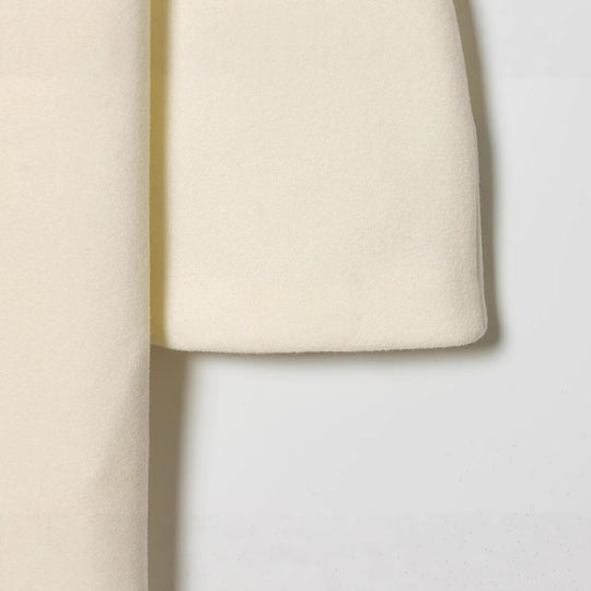 Damen Langer Doppelreihiger Mantel mit schmaler Taillierung und Schalkragen Nord Taschen