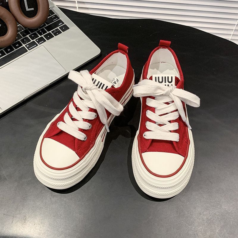 Damen Canvas Sneakers mit kontrastierenden Details und bequemen Schnürsenkeln