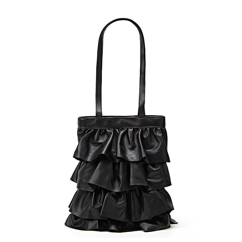 Damen Tragetasche mit voluminösem Rüschendesign Nord Taschen