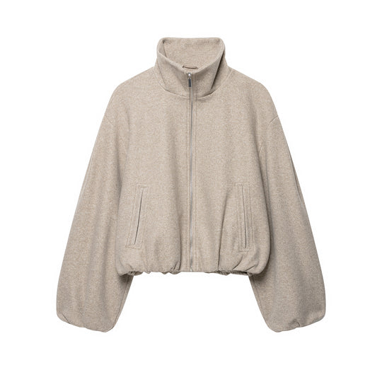 Damen Leichte wattierte Windjacke mit Stehkragen und Polka‑Dot‑Print Nord Taschen