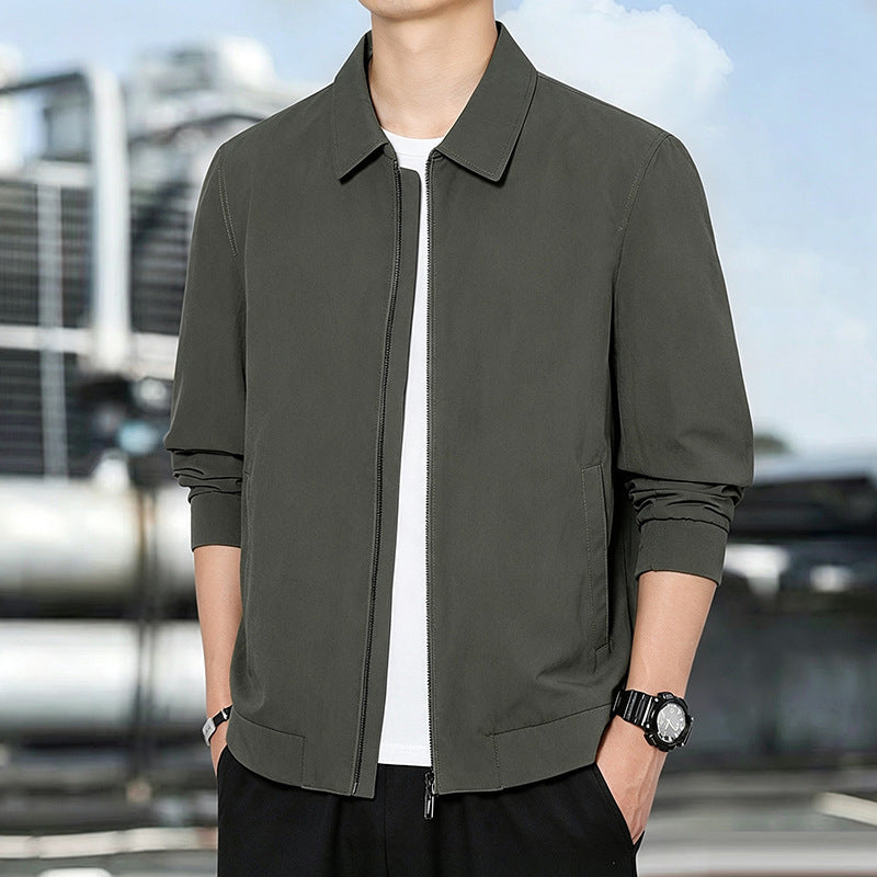 Herren Leichte Windjacke mit kariertem Innenfutter, durchgehendem Reißverschluss und Rippbündchen Nord Taschen