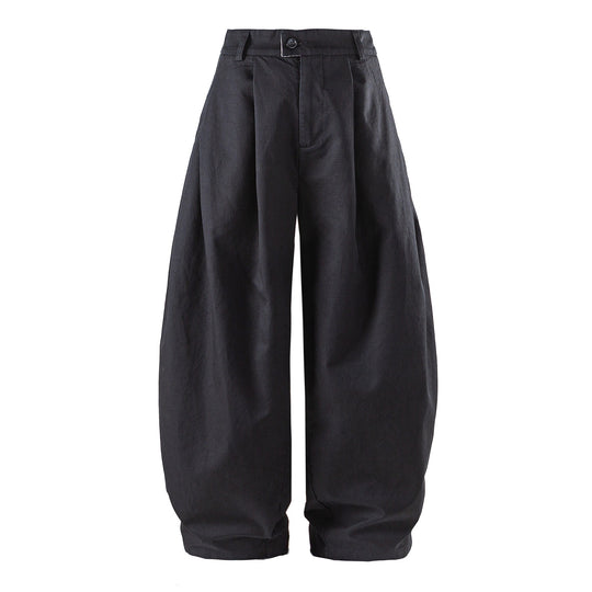 Damen weite High‑Waist‑Culotte mit Kellerfalte und verkürztem Bein Nord Taschen