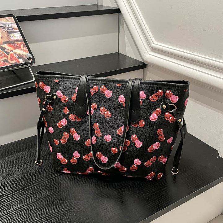 Damen Tragetasche mit fröhlichem Erdbeerdesign Nord Taschen