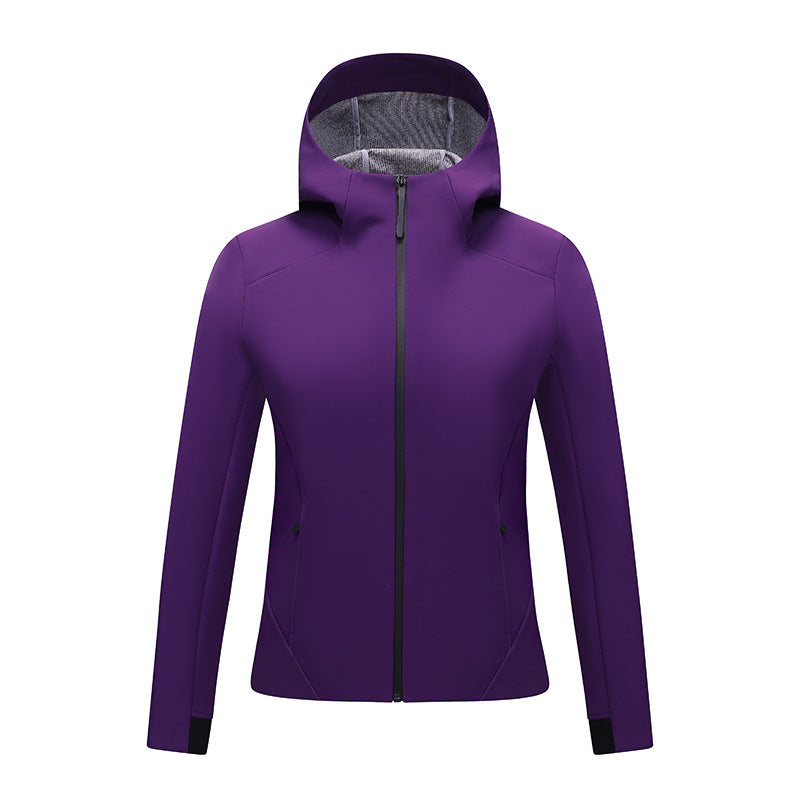 Damen Taillierte Softshelljacke mit Kapuze und Fleecefutter Nord Taschen
