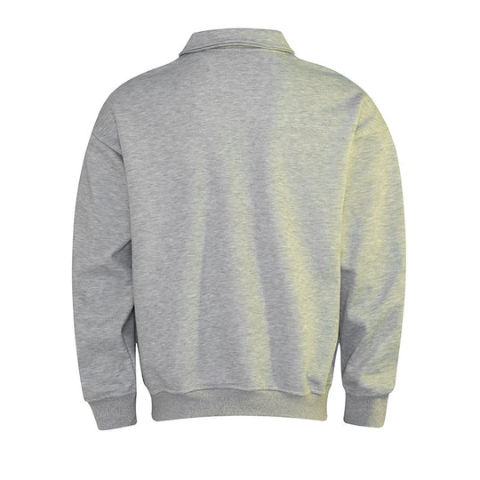 Herren Polo‑Sweatshirt im Oversize‑Relaxed‑Fit mit Rippbündchen und Knopfleiste Nord Taschen