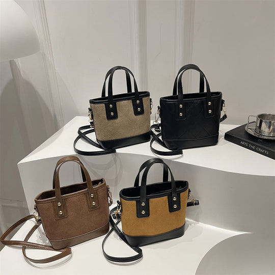 Damen elegante Mini-Bucket-Tasche mit abnehmbarem Schulterriemen Nord Taschen