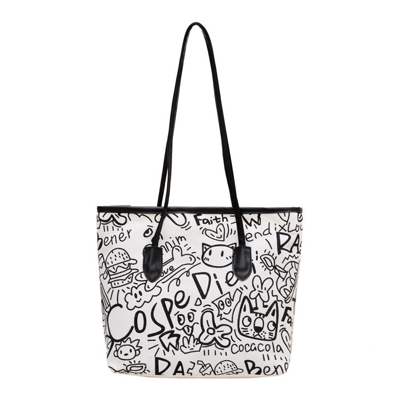 Damen kreative Handtasche mit verspieltem Comic-Druck Nord Taschen