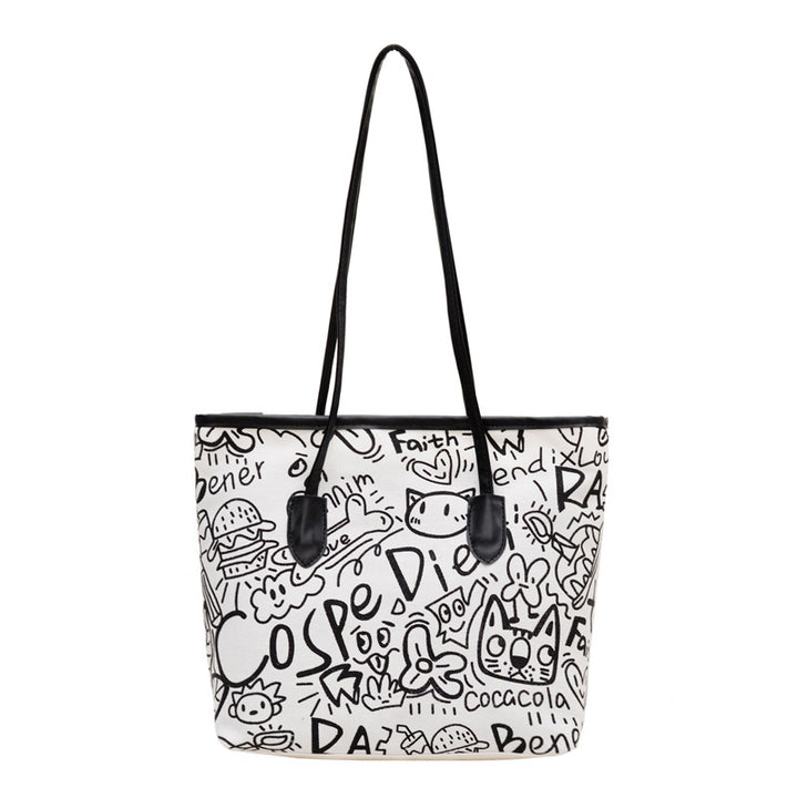 Damen kreative Handtasche mit verspieltem Comic-Druck Nord Taschen