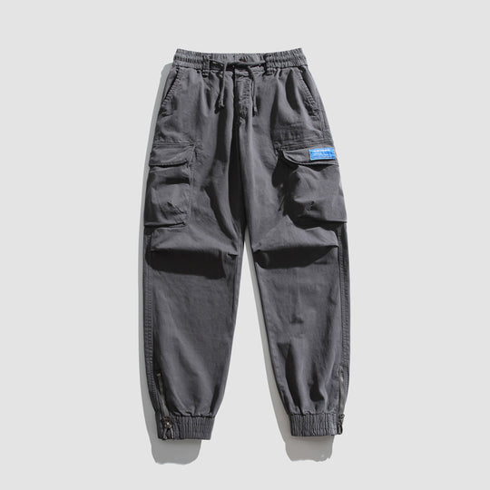 Herren Konisch geschnittene Utility-Cargo-Jogginghose mit Tunnelzugbund, Klapptaschen und Knöchelreißverschlüssen Nord Taschen