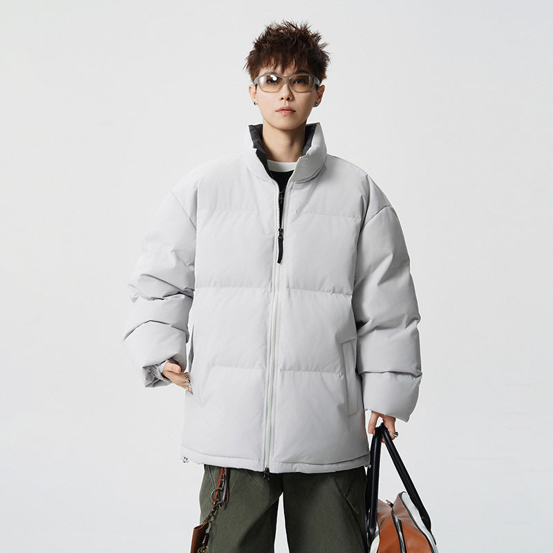 Herren Kurz geschnittene Oversize Steppjacke mit hohem Kragen Nord Taschen