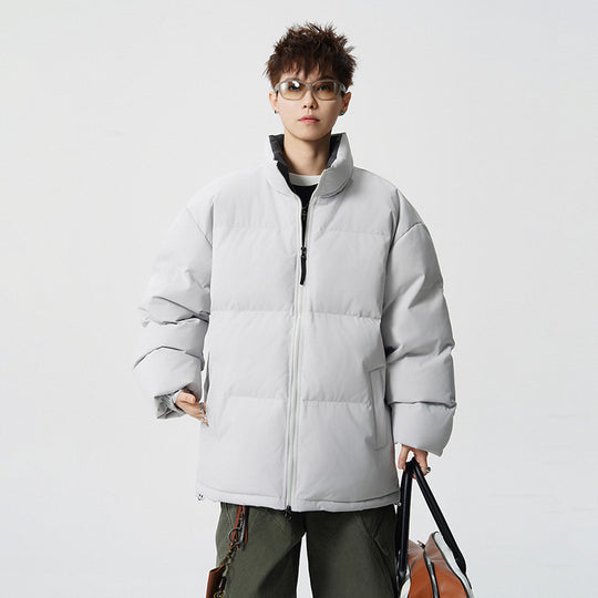 Herren Kurz geschnittene Oversize Steppjacke mit hohem Kragen Nord Taschen