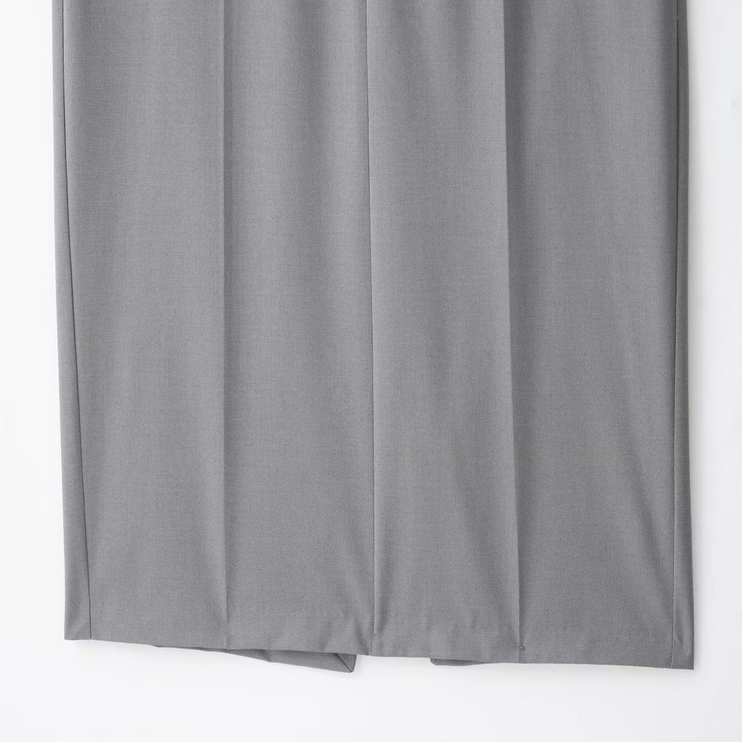 Damen Eleganter Maxirock mit Bügelfalte und Gürtelschlaufen Nord Taschen