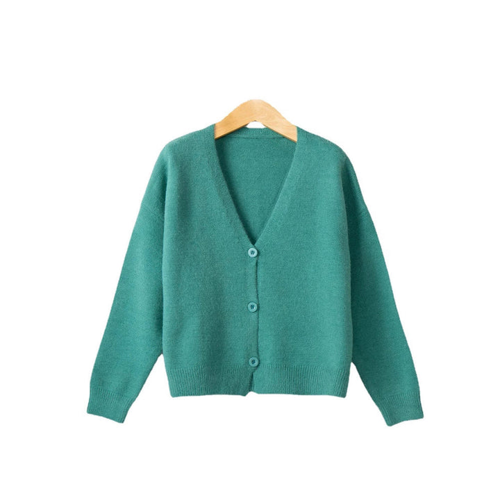 Damen Strickjacke mit V-Ausschnitt und Knopfdetails