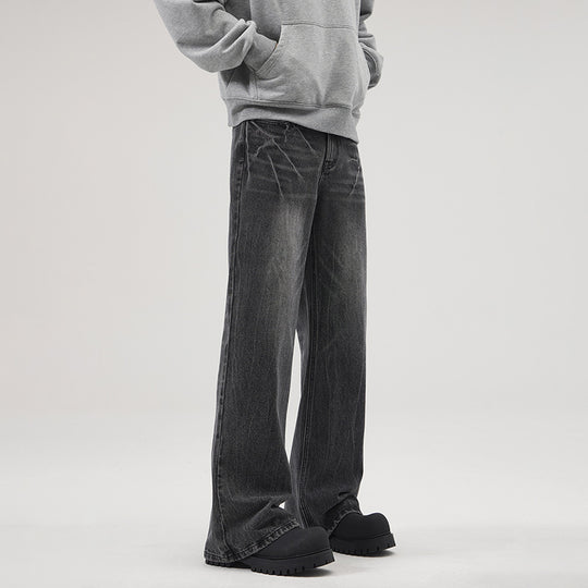 Herren Extraweite Vintage-Baggy-Jeans mit tiefem Schritt und weitem Saum Nord Taschen