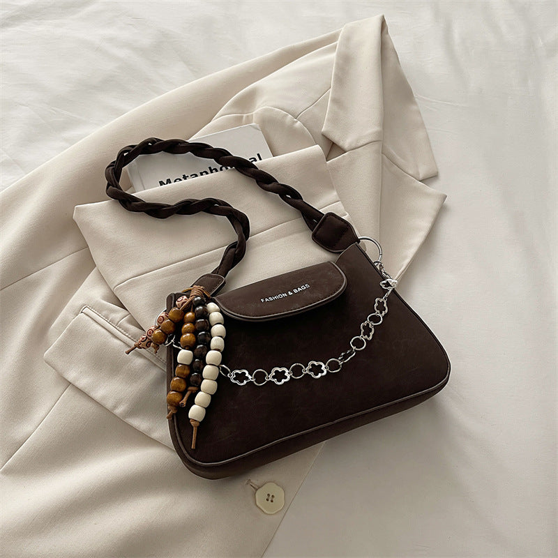 Damen stylische Crossbody-Tasche mit geflochtenem Tragegurt Nord Taschen
