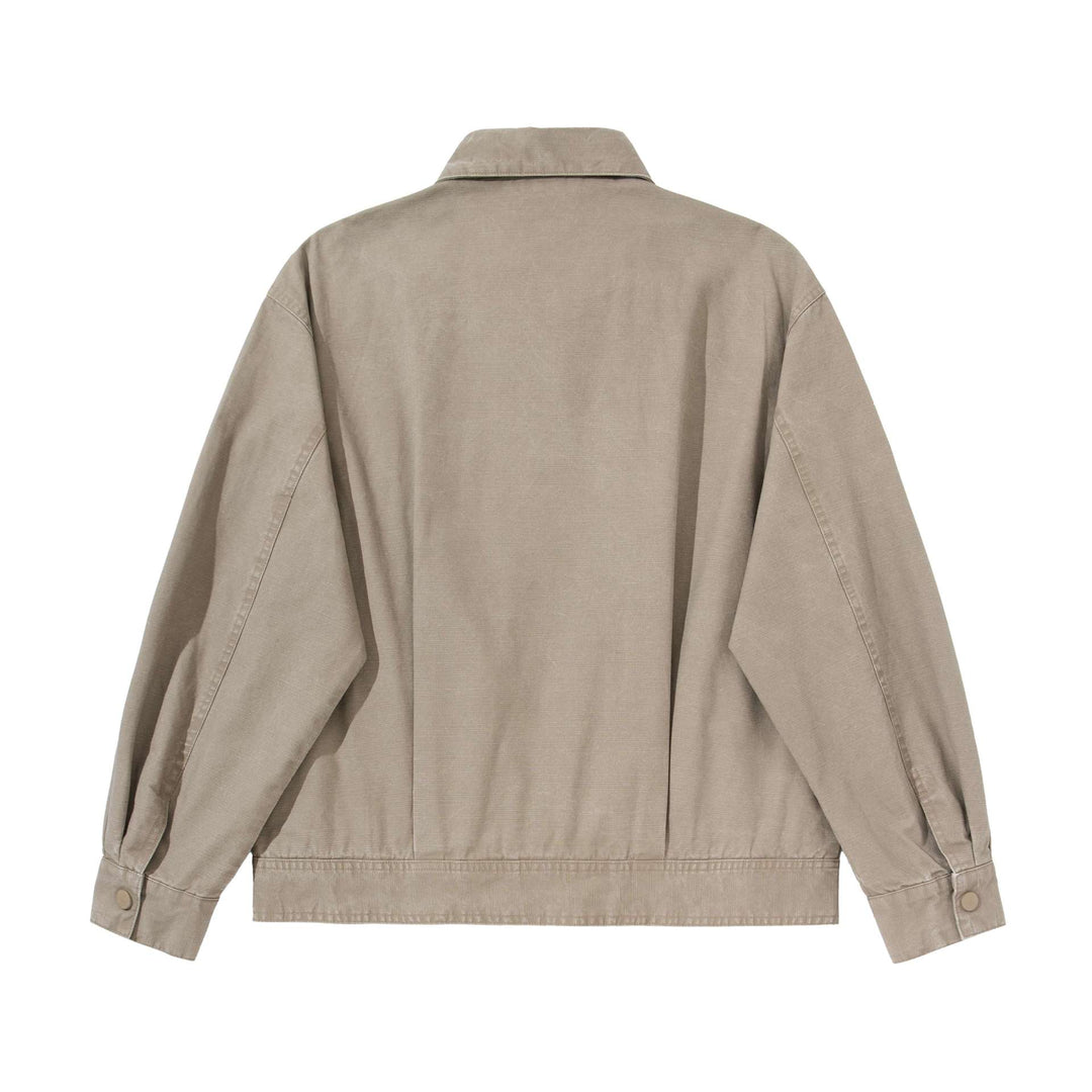 Herren Kurzblouson im Vintage‑Washed Canvas mit Zwei‑Wege‑Reißverschluss Nord Taschen