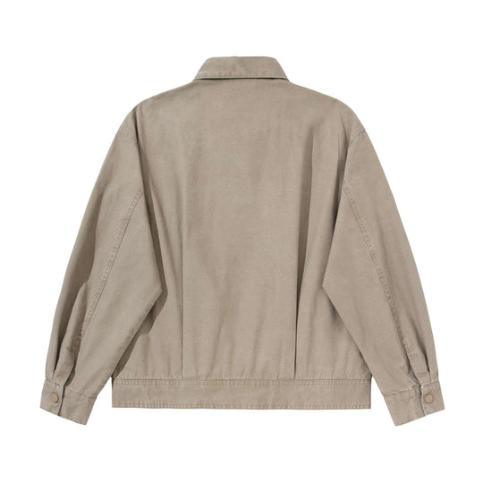 Herren Kurzblouson im Vintage‑Washed Canvas mit Zwei‑Wege‑Reißverschluss Nord Taschen
